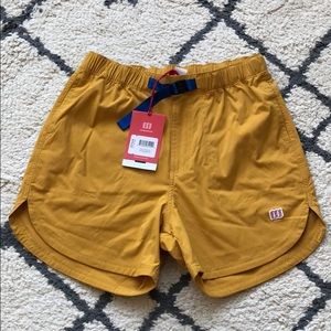 NWT Topo Designs River Shorts (Mustard Yellow)